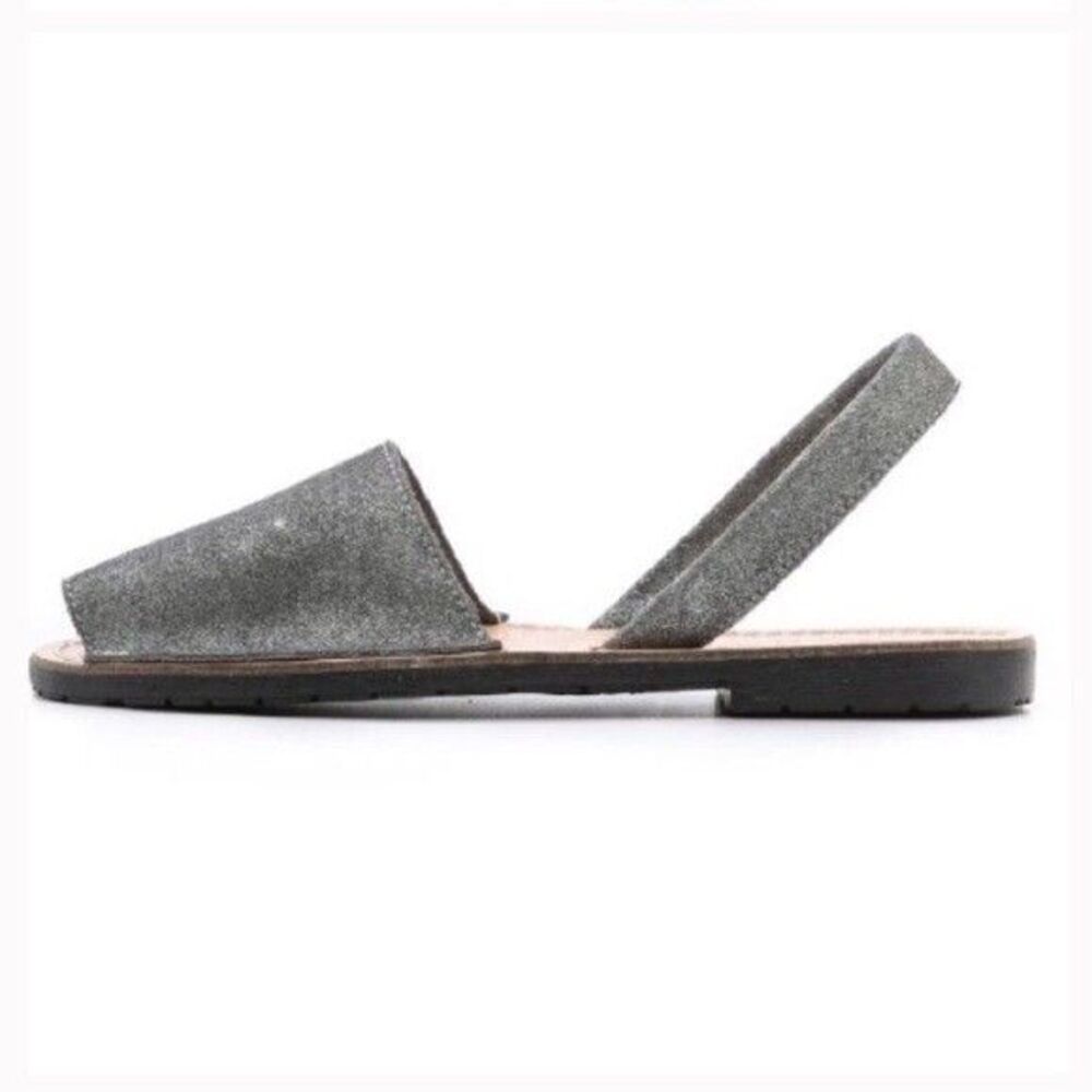 Jeffrey Campbell Ibiza Slingback Sandals Gray Nubuck Flats Women's 40 | US 9-9.5 - Picture 12 of 12